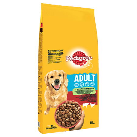 Pedigree Kuru Mama Biftekli Kümes Hayvanlı 15 kg X 1 Adet