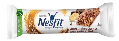 Nestle Nesfit Muzlu Çikolatalı Tam Tahıllı Bar 23,5 gr X 16 Adet