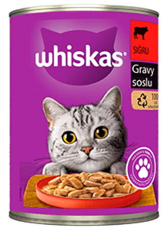 Whiskas Konserve Yaş Mama Biftekli 400 gr X 1 Adet