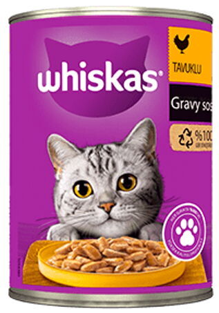 Whiskas Konserve Yaş Mama Tavuklu 400 gr X 1 Adet