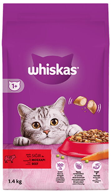 Whiskas Kuru Mama Sığır Etli 1,4 kg X 1 Adet