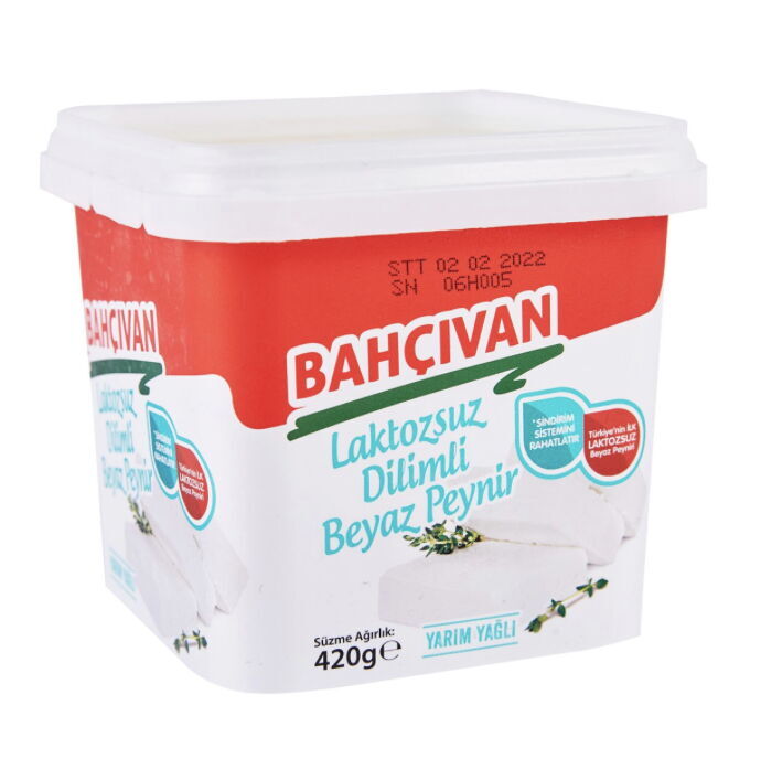 Bahçıvan Beyaz Peynir Yarım Yağlı Laktozsuz Dilimli 420 Gr X 1 Adet