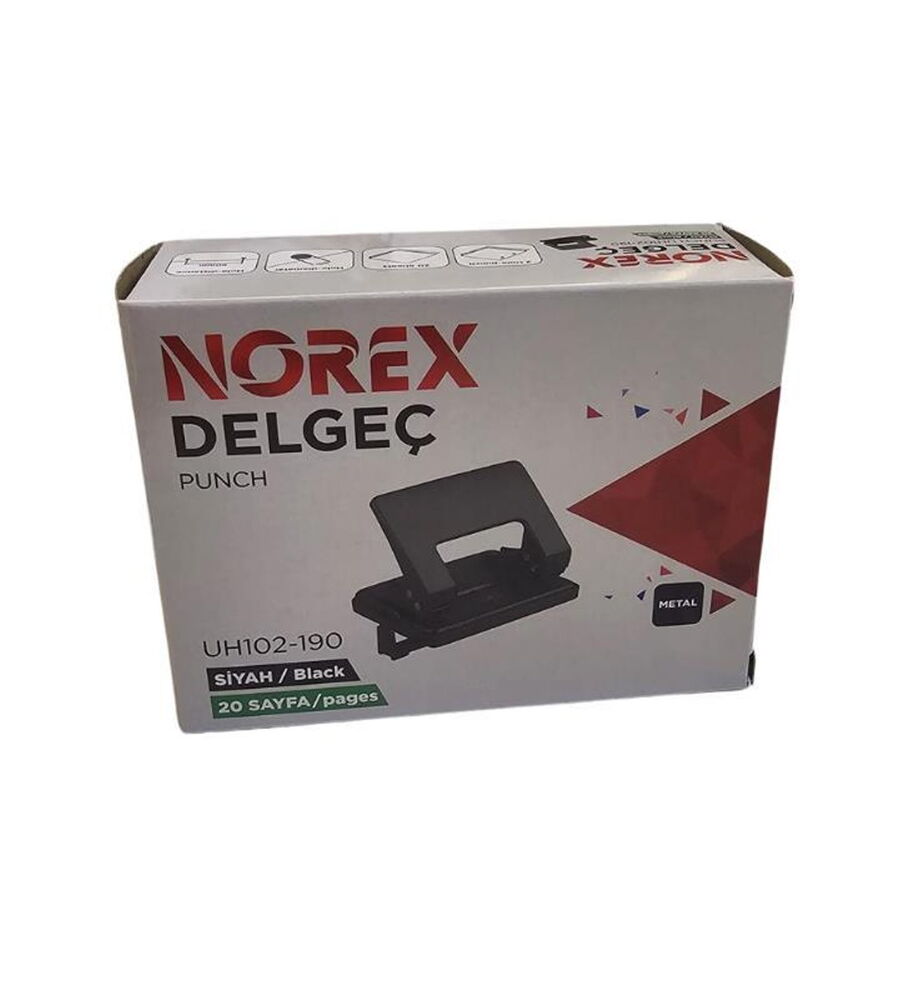 Norex Perfaratör ( Delgeç ) Metal 20 Syf Siyah X 1 Adet