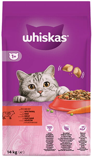 Whiskas Kuru Mama Biftek Tavuk 14 kg X 1 Adet