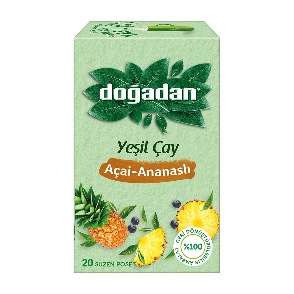 Doğadan Bitki Çayı Yeşil Açai-Ananas X 1 Adet