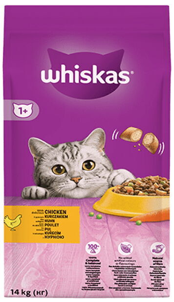 Whiskas Kuru Mama Tavuk Sebze 14 kg X 1 Adet