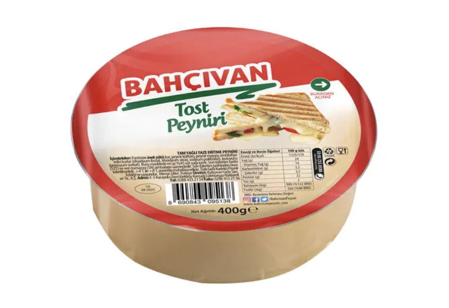 Bahçıvan Tost Peyniri 400 Gr X 18 Adet