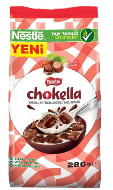 Nestle Chokella Kakaolu Ve Fındık Aromalı Tahıl Gevreği 280 gr X 16 Adet