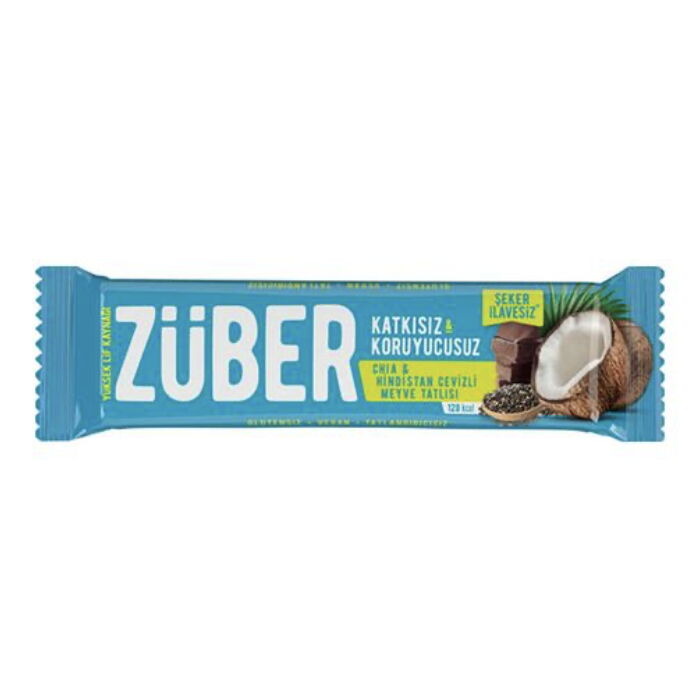 Züber Chia Ve Hindistan Cevizli Meyve Bar 40 gr X 12 Adet