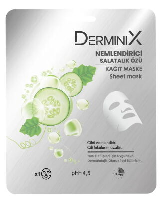 Derminix Nemlendirici Salatalık Özü Içeren Kağıt Maske X 24 Adet