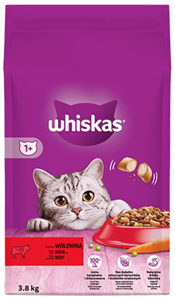 Whiskas Kuru Mama Sığır Etli 3,8 kg X 1 Adet