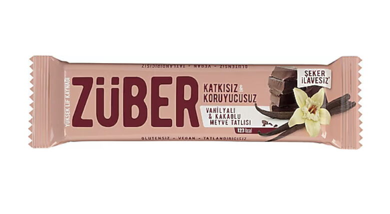 Züber Vanilyalı Ve Kakaolu Meyve Bar 40 gr X 12 Adet