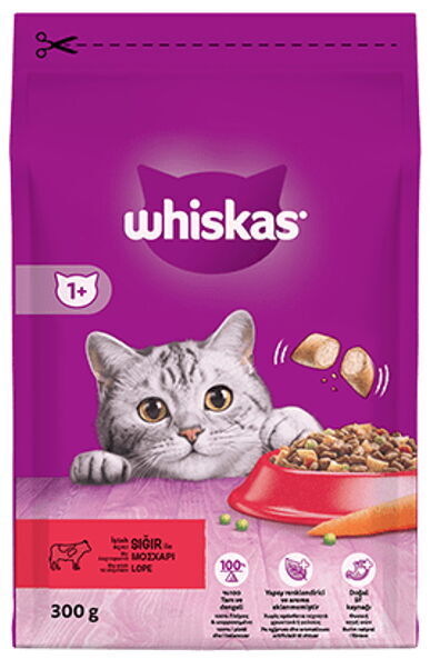 Whiskas Kuru Mama Biftek Havuç 300 gr X 1 Adet