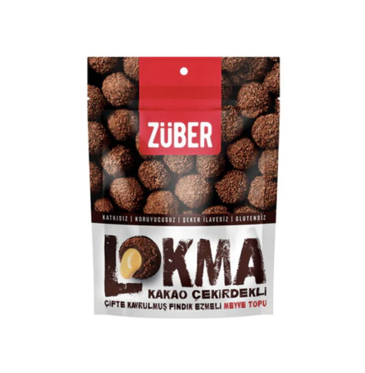 Züber Lokma Kakao Çekirdekli Fındık Ezmekli 96 gr X 12 Adet