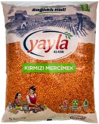 Yayla Kırmızı Mercimek Orak 5 kg X 1 Adet