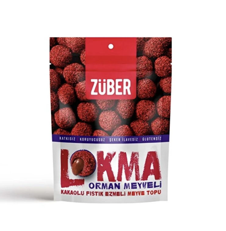 Züber Lokma Orman Meyveli Fıstık Ezmeli 96 gr X 12 Adet