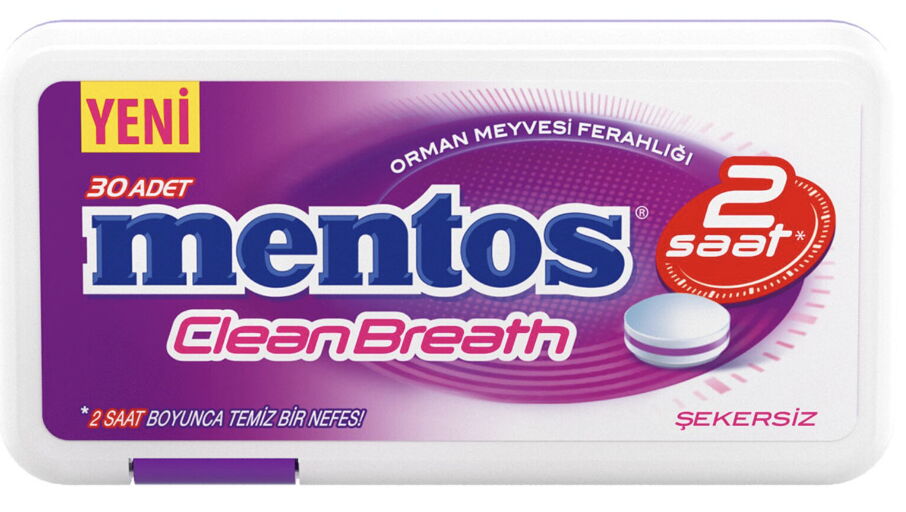 Mentos Cleanbreath Orman Meyvesi 21 gr 12'li X 1 Adet