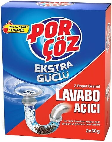 Porçöz Lavabo Açıcı Toz 2 X 50 gr X 24 Adet