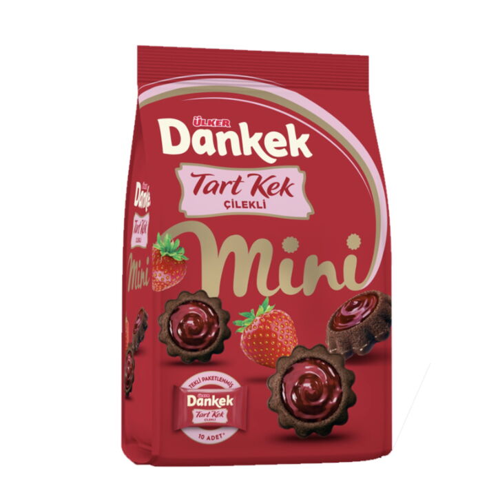 Ülker Dankek Tart Kek Mini Çilek 150 gr X 10 Adet