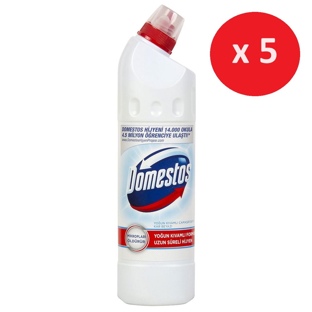 Domestos Çamaşır Suyu Kar Beyaz 830 gr X 5 Adet