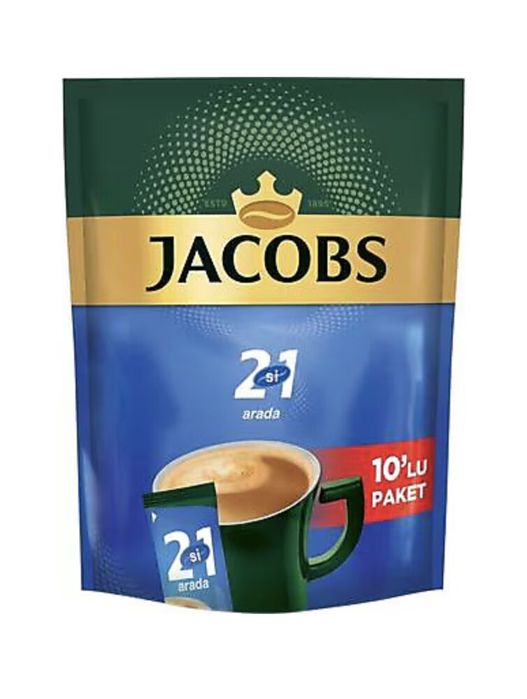 Jacobs 2si1 Arada 10'lu Paket 10,5 gr Stick Kahve X 1 Adet