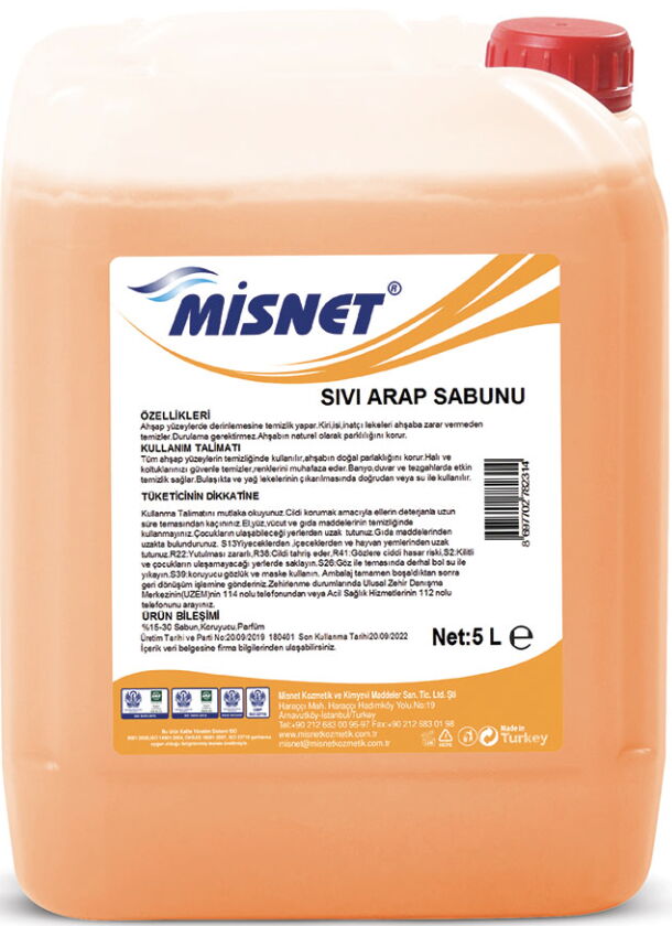 Misnet Sıvı Arap Sabunu 5 kg X 4 Adet