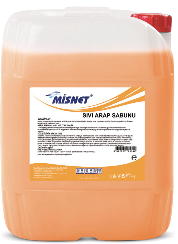 Misnet Sıvı Arap Sabunu 30 kg X 1 Adet