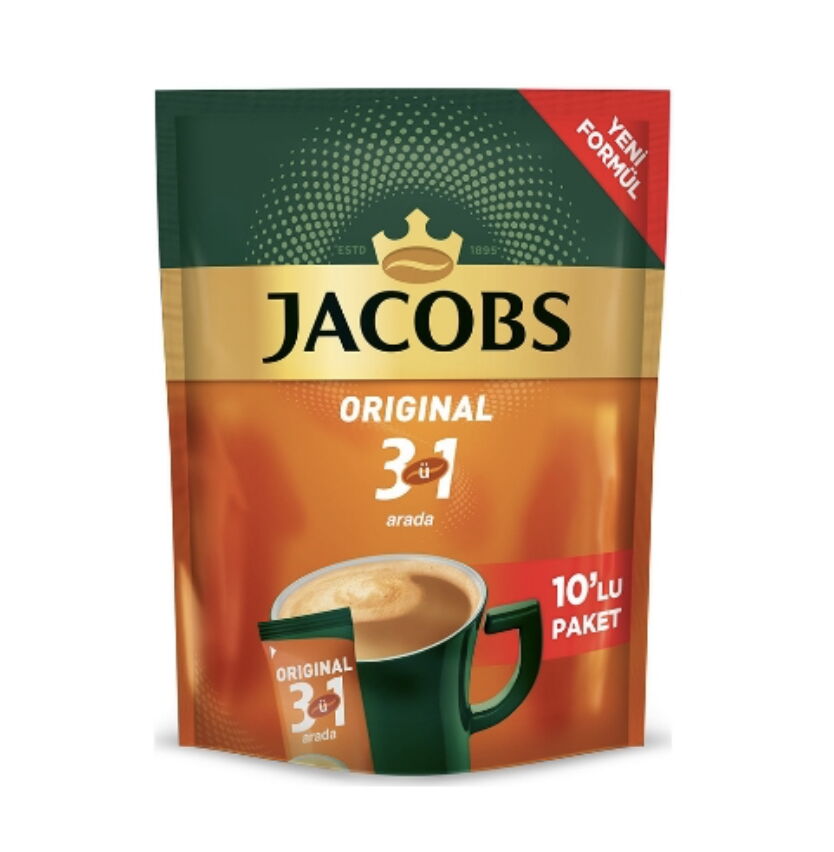 Jacobs 3ü1 Arada 10'lu Paket 16 gr Stick Kahve X 1 Adet