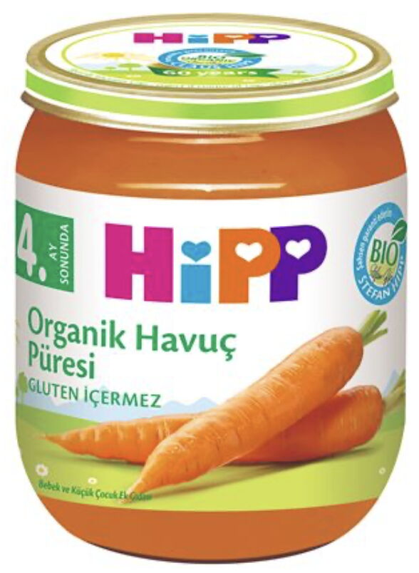 Hipp Organik Havuç Püresi 125 gr X 6 Adet