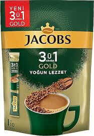 Jacobs 3ü1 Arada Gold Yoğun Lezzet Stick Karışım Kahve 18 gr 10'lu Paket X 18 Adet