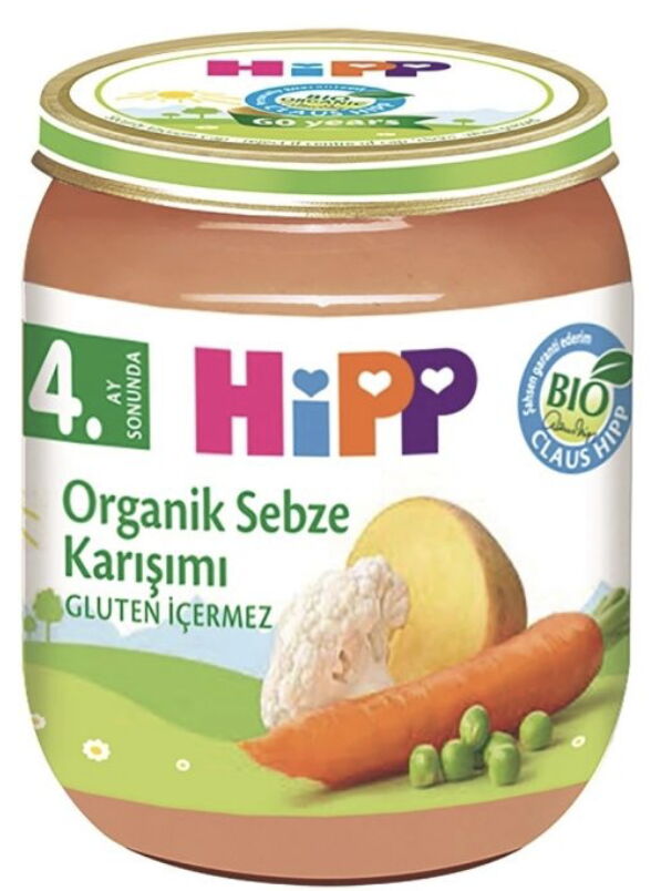 Hipp Organik Sebze Karışımı 125 gr X 6 Adet