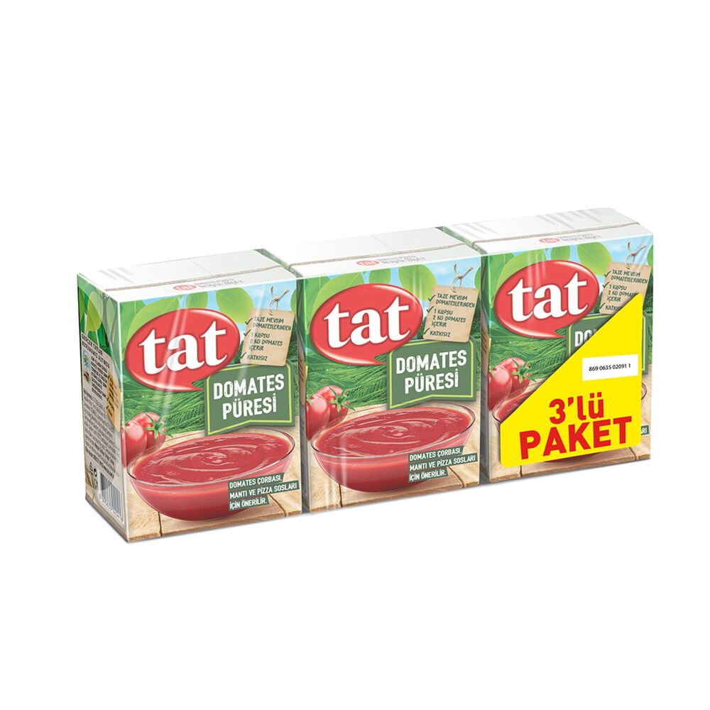 Tat Domates Püresi 3*200 gr Base Mpack X 9 Adet