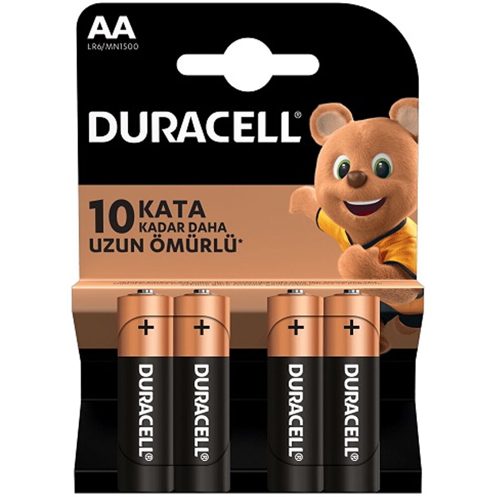 Duracell Alkalin Kalem Pil (AA) 4 'lü Kartela X 1 Adet