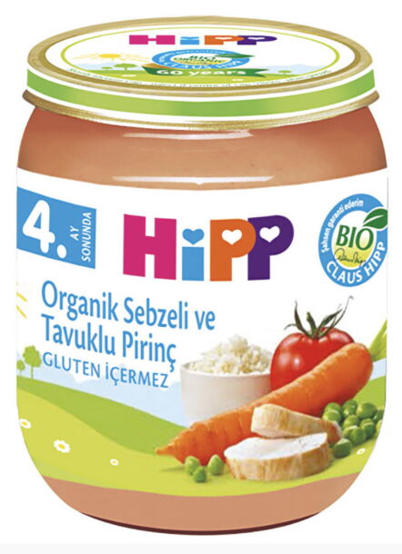 Hipp Organik Sebzeli Ve Tavuklu Pirinç 125 gr X 6 Adet