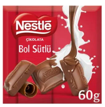 Nestle Tablet Sütlü Kare Çikolata 60 gr X 6 Adet