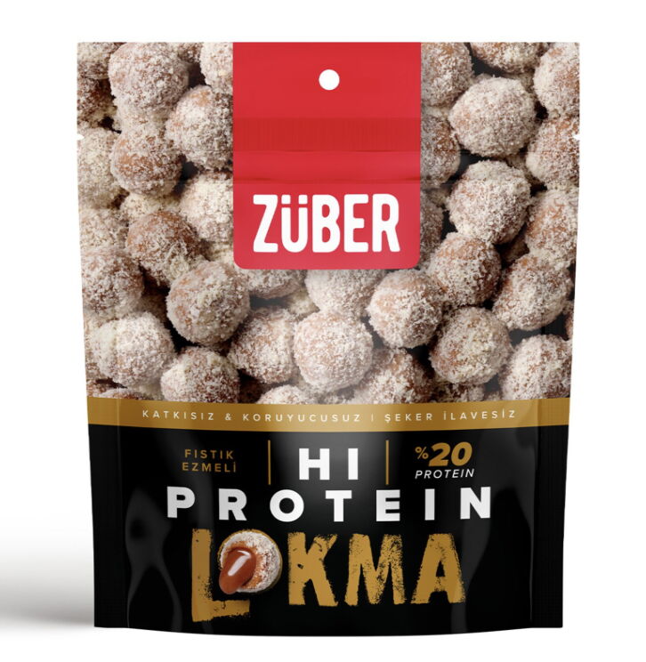 Züber Fıstık Ezmeli Hi-Protein Lokma 84 gr X 12 Adet