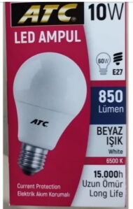 Atc Led Ampul 10W X 10 Adet