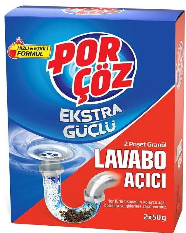 Porçöz Lavabo Açıcı Toz 100 gr X 1 Adet