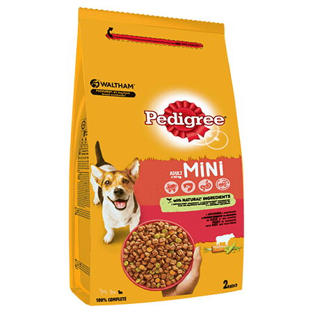 Pedigree Kuru Mama Yetişkin Küçük Irk Biftekli Sebzeli 2 kg X 1 Adet