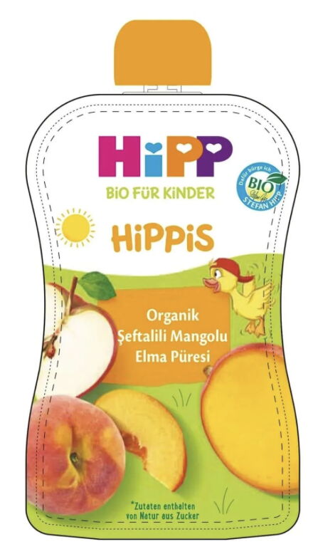 Hipp Organik Şeftalili Mangolu Elma Püresi 100 gr X 6 Adet