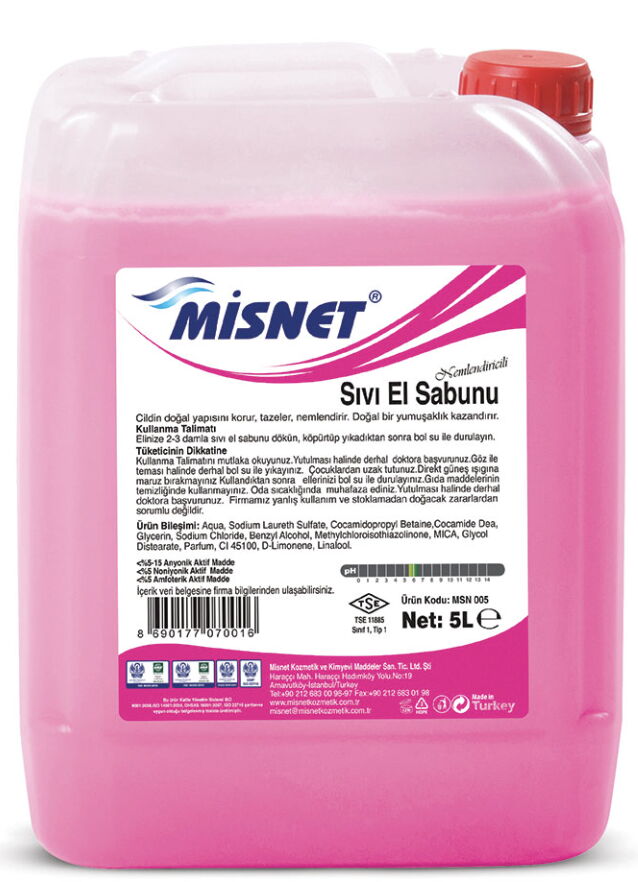 Misnet Sıvı El Sabunu 5 kg X 4 Adet