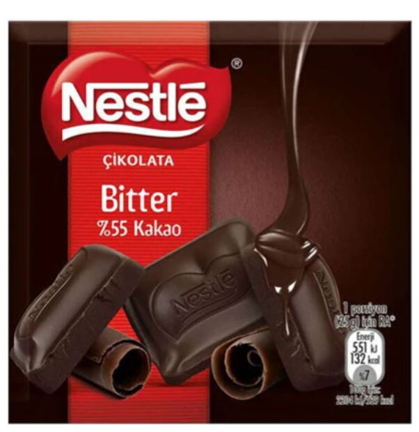 Nestle Kare Bitter Tablet Çikolata 60 gr X 6 Adet