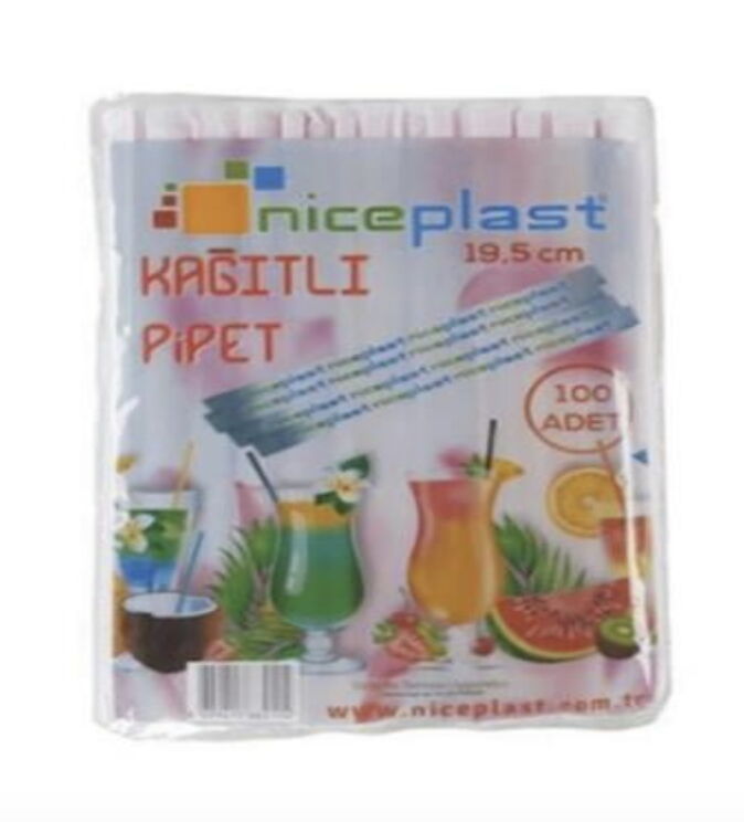 Nice Kağıtlı Pipet 100'lü X 10 Adet