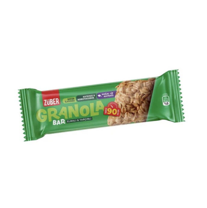 Züber- Granola Bar Elmalı Tarçınlı 25 gr X 15 Adet