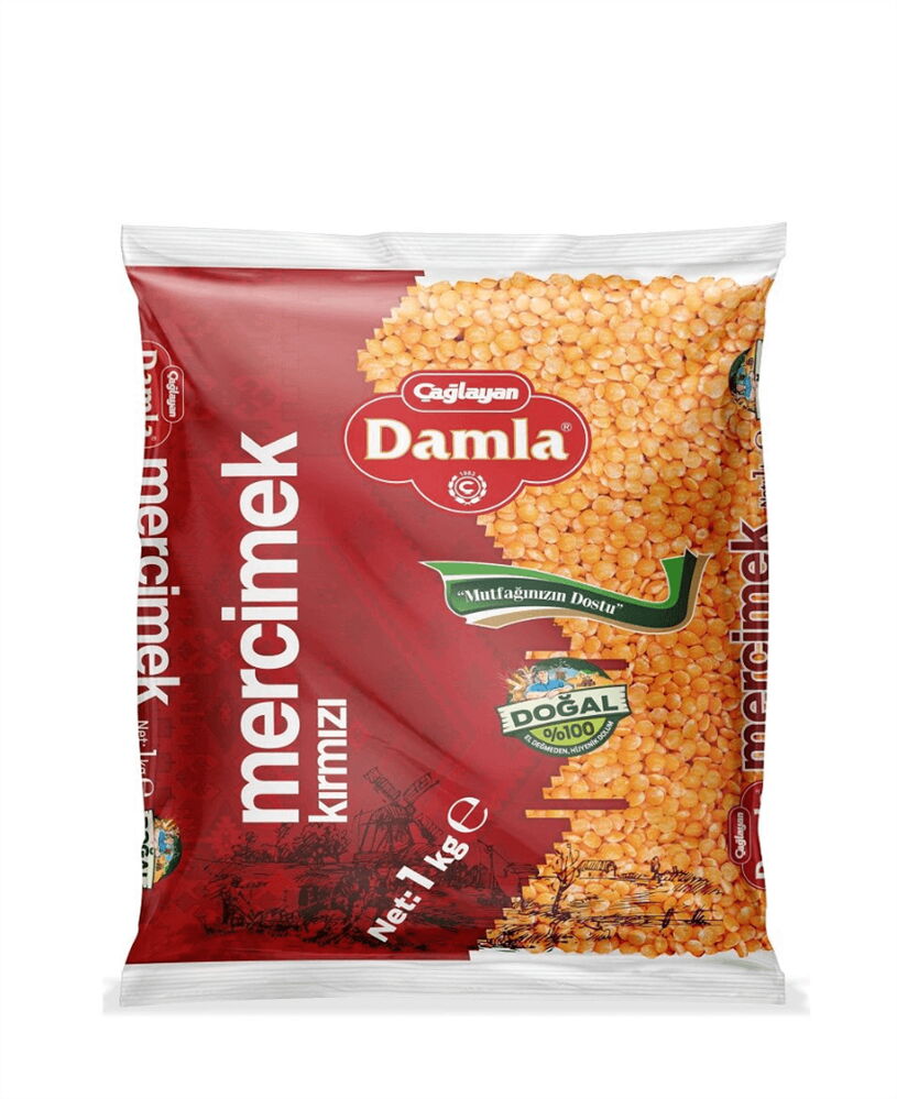 Damla Kırmızı Mercimek 1 kg X 1 Adet