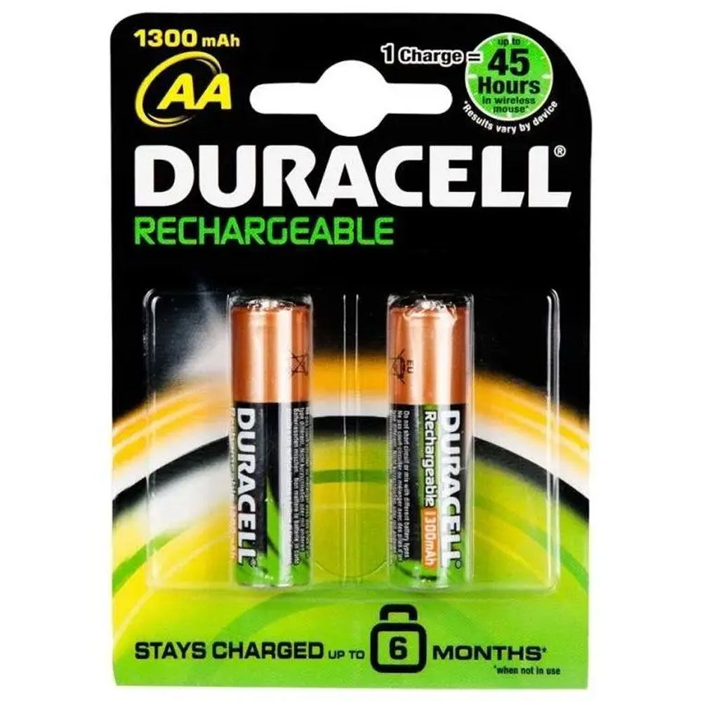 Duracell Şarjlı Kalem Pil (AA) 1300 MAH 2'li X 1 Adet