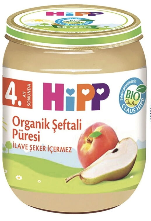 Hipp Organik Şeftali Püresi 125 gr X 6 Adet