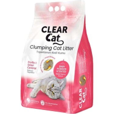 Clear Cat Kedi Kumu Pudra Kokulu 10 lt X 1 Adet