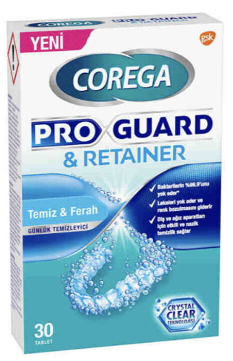 Corega Diş Protezi Proguard-Retainer Tablet 30'lu X 12 Adet