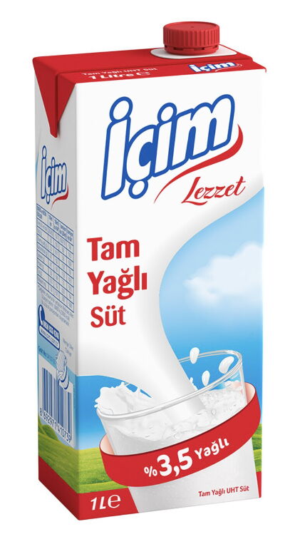 İçim Lezzet Süt %3,5 Yağlı 1 lt X 12 Adet